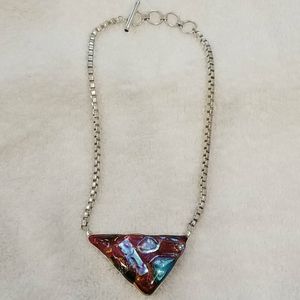 Stunning hand blown glass necklace